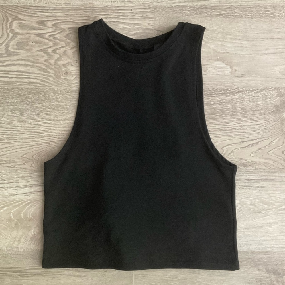 Carbon38 macrame back sleeveless top